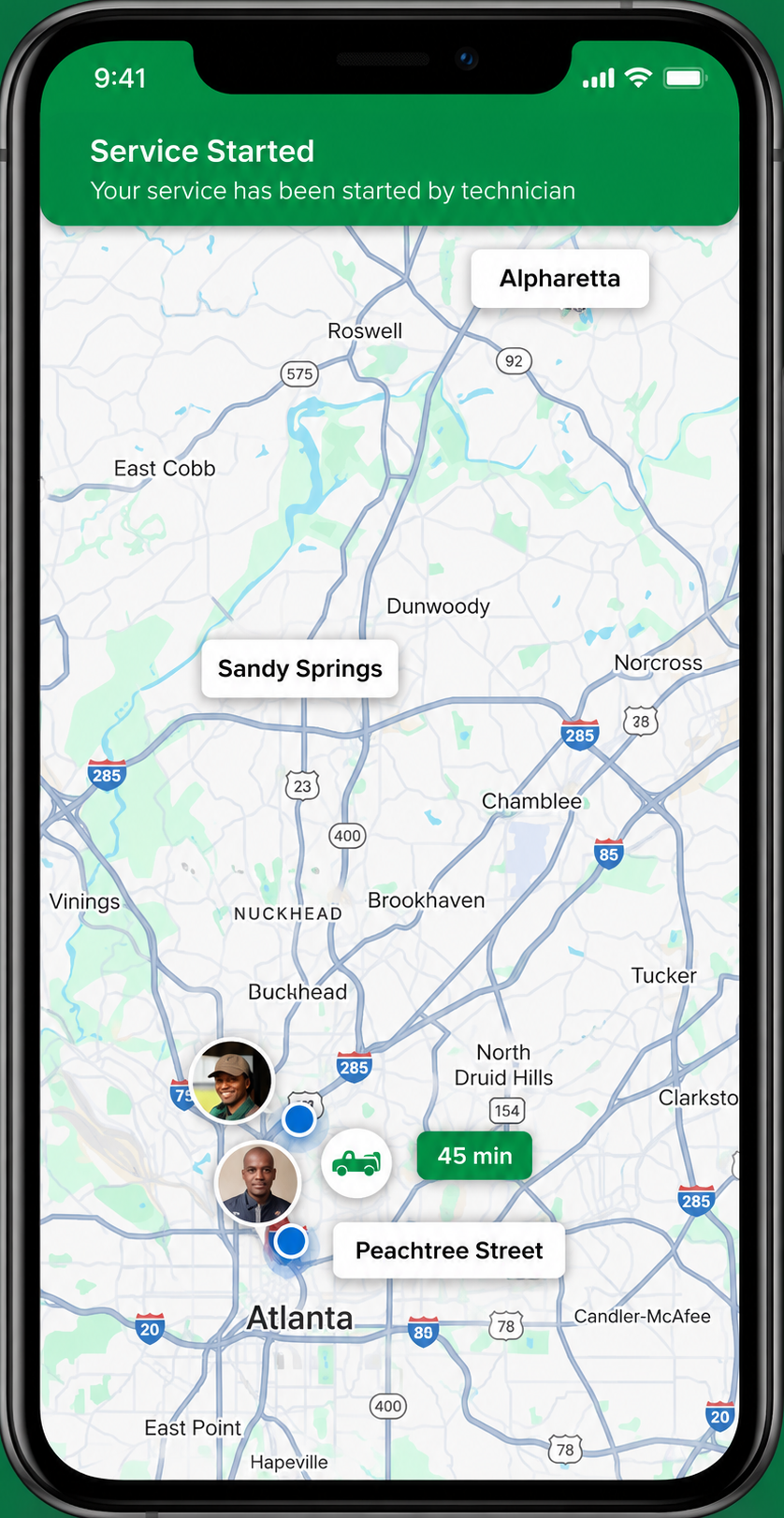JIB app live tracking preview
